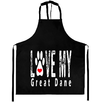 Discover Love My Great Dane Aprons
