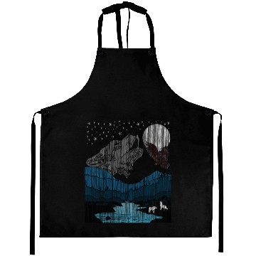 Discover Mountain Wolf eagle bird motif Aprons