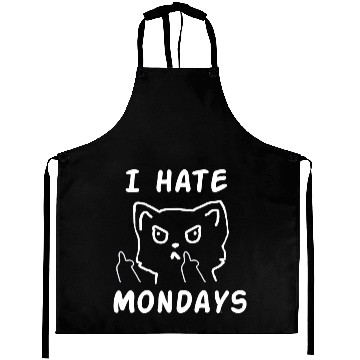 Discover Cat I hate mondays gift Aprons