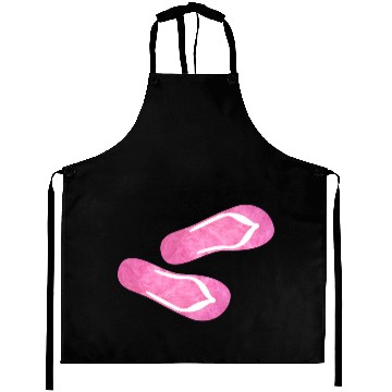 Discover Flip Flops Summer Beach pink Fur soft Fun Holiday Aprons