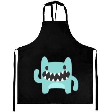 Discover Waving Blue Monster Aprons
