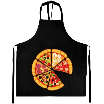 Discover Pizza and Slice Dad and Son Matching Aprons