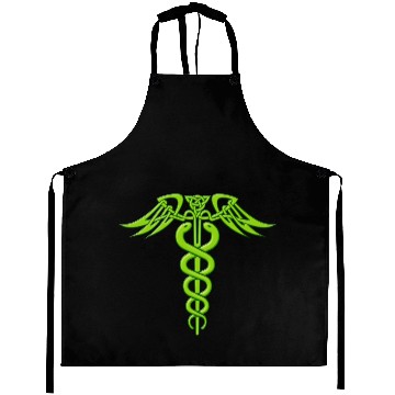 Discover Green Celtic Knot Caduceus Aprons