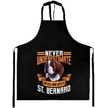 Discover Saint Bernard Gift Men Aprons