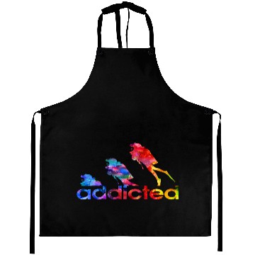 Discover Scuba diving addicted watercolor Aprons