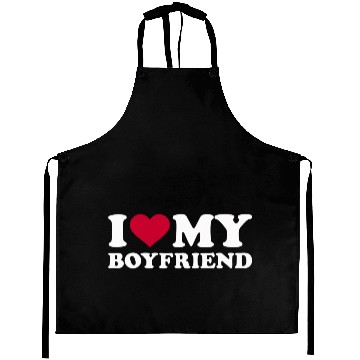 Discover I Love My Boyfriend birthday christmas gift Aprons