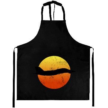 Discover F-14 Tomcat Silhouette Retro Sunset Military F14 Aprons