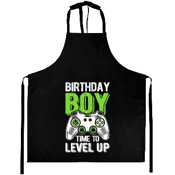 Discover Birthday Boy Time to Level Up Aprons