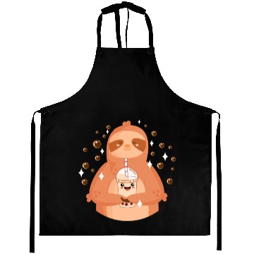 Discover Boba Tea Kawaii Sloth Drinking Aprons
