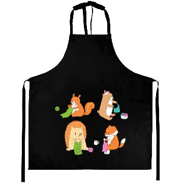 Discover Knitting Animals Squirrel Fox Bear Hedgehog Aprons
