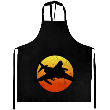 Discover F-4 Phantom Silhouette Retro Sunset Military Jetf4 Aprons