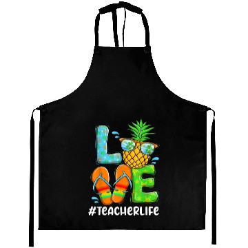 Discover Summer Love Teacher life Love Pineapple Aprons