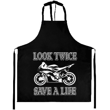 Discover Look Twice Save A Life Motorcycle Bike Safety Aprons