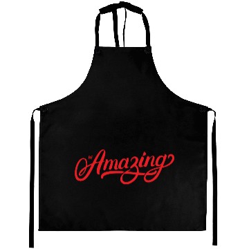 Discover Be Amazing Red Aprons