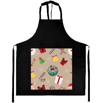 Discover Christmas Pattern Christmas Wreath Holly Candy Aprons