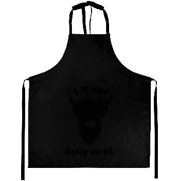 Discover I love moo cow farmer highland cattle Scottish Aprons