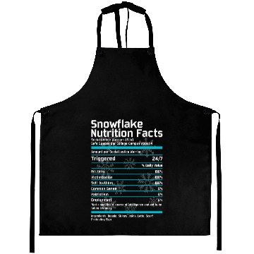Discover Snowflake Nutrition Facts Aprons