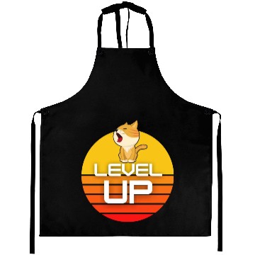 Discover Level Up cat Design Aprons