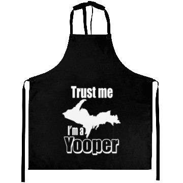 Discover Upper Peninsula Michigan Yooper T gift idea Aprons