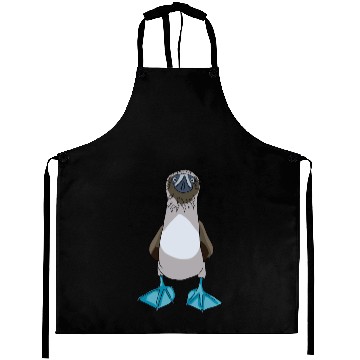 Discover Blue Footed Booby Cartoon Aprons
