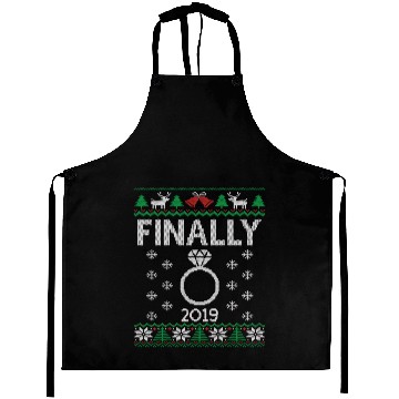 Discover Finally 2019 Christmas Wedding Engagement Announce Aprons