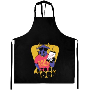 Discover Crypto & Stock to the Moon Aprons
