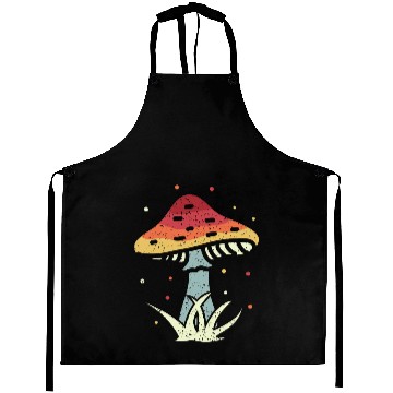 Discover Mushrooms Vintage Retro Mushroom Hunter Gift Aprons