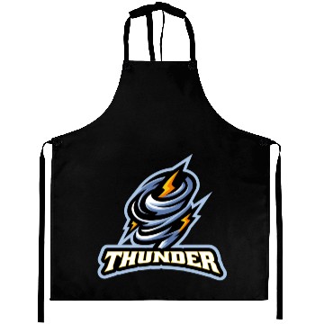 Discover Thunder lighting storm scary weather Aprons
