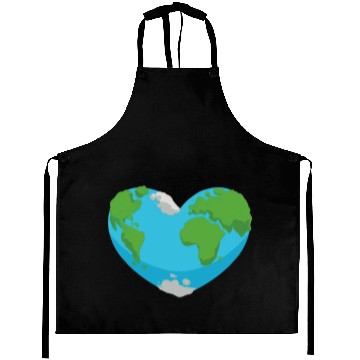 Discover Earth heart nature planet design Aprons