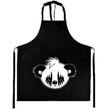 Discover cute sad Black Metal panda Aprons