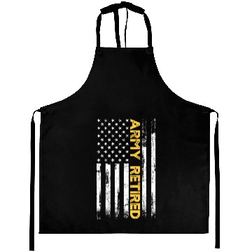 Discover Retired US Army Thin Gold Line American Flag Aprons