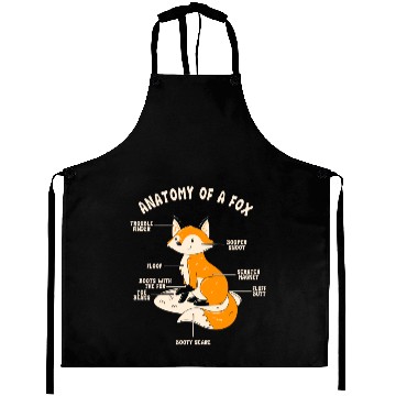 Discover Red Fox Gift Anatomy Of A Fox Aprons