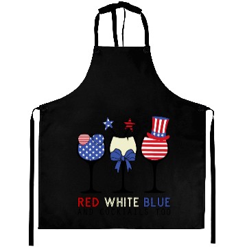 Discover Red White Blue and Cocktails Aprons