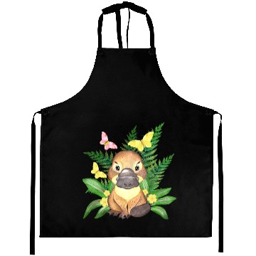 Discover Funny and Famous Platypus Animal of Australia Cute Aprons