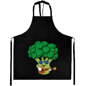 Discover Broccoli Funny with Guitar Gift Idea Aprons