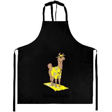 Discover Bahamas Llama Funny Aprons