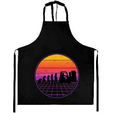 Discover Forklift Operator Evolution Vaporwave Aprons