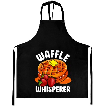 Discover Funny Waffle Whisperer Waffles Pancake Stack Aprons