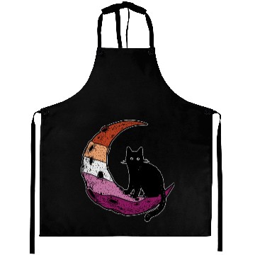 Discover Lesbian Cat Moon Aprons
