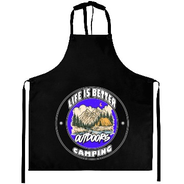 Discover Life is Better Camping Aprons