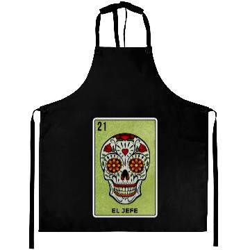 Discover El Jefe Mexican Lottery Card Cinco De Mayo Aprons