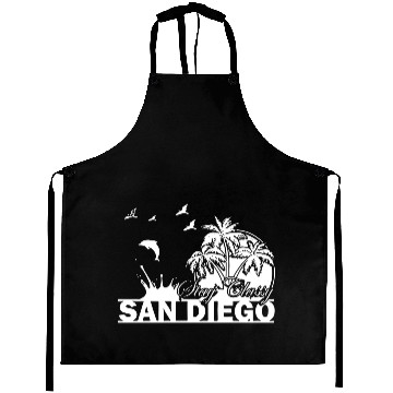 Discover San Diego Cool Logo Funny Aprons