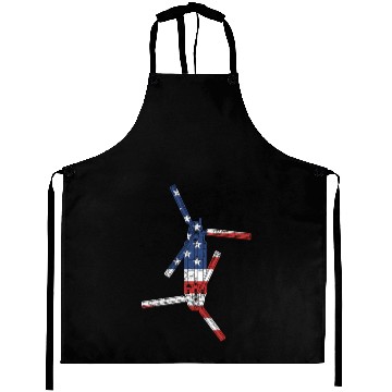Discover CH47 Chinook Military Helicopter American Flag Aprons