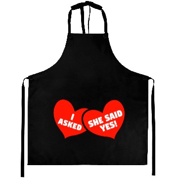 Discover Engagement Announcement I Asked Her She Said Yes Aprons