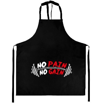 Discover no pain no gain fitness quote muscle training Baseball Jerseys Aprons