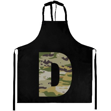 Discover Camo alphabet letter/ character D Aprons