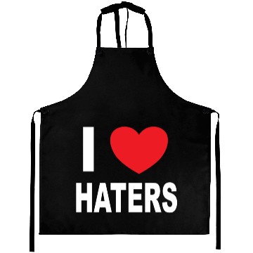 Discover I Love Haters Aprons