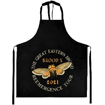 Discover 2 Sided Print Great Eastern Brood X Cicada 2021 Aprons