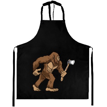 Discover Bigfoot Lumberjack Sasquatch Carpenter Aprons