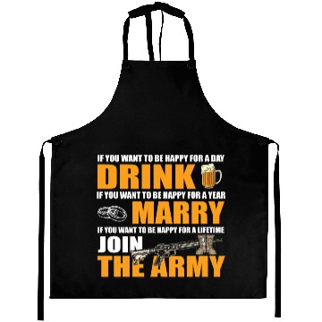 Discover Funny Army Aprons